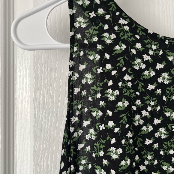 OLD NAVY Floral Sleeveless Blouse Black Green Large L - Picture 4 of 10